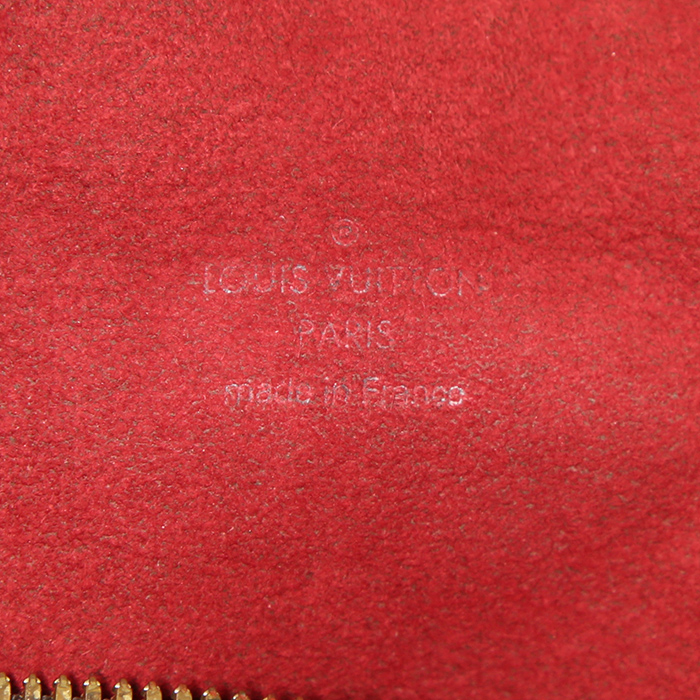 Sac à main Louis Vuitton Berkeley en toile damier ébène et cuir marron - Detail D3
