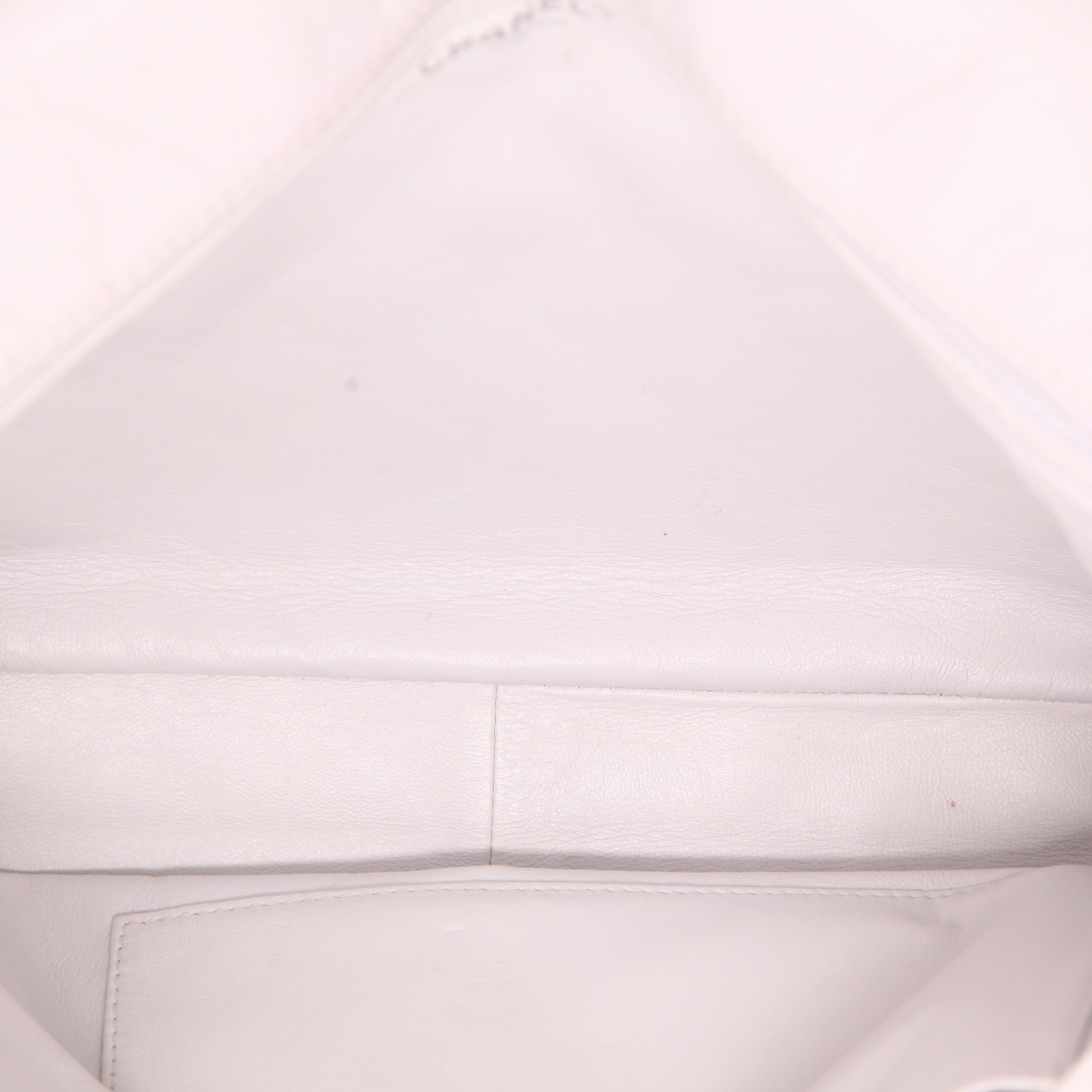 Borsa Chanel 2.55 in pelle trapuntata bianca - Detail D3