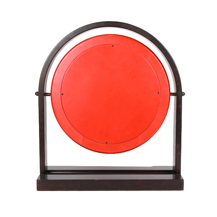 Ettore Sottsass, "Sandretta" table mirror mod. SP63, in walnut and lacquered wood, Poltronova edition, from the 1960's - Detail D2