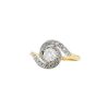 Vintage ring in white gold,  yellow gold and diamonds - 00pp thumbnail