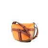 Loewe Gate shoulder bag in gold, taupe and brown tricolor leather - 00pp thumbnail