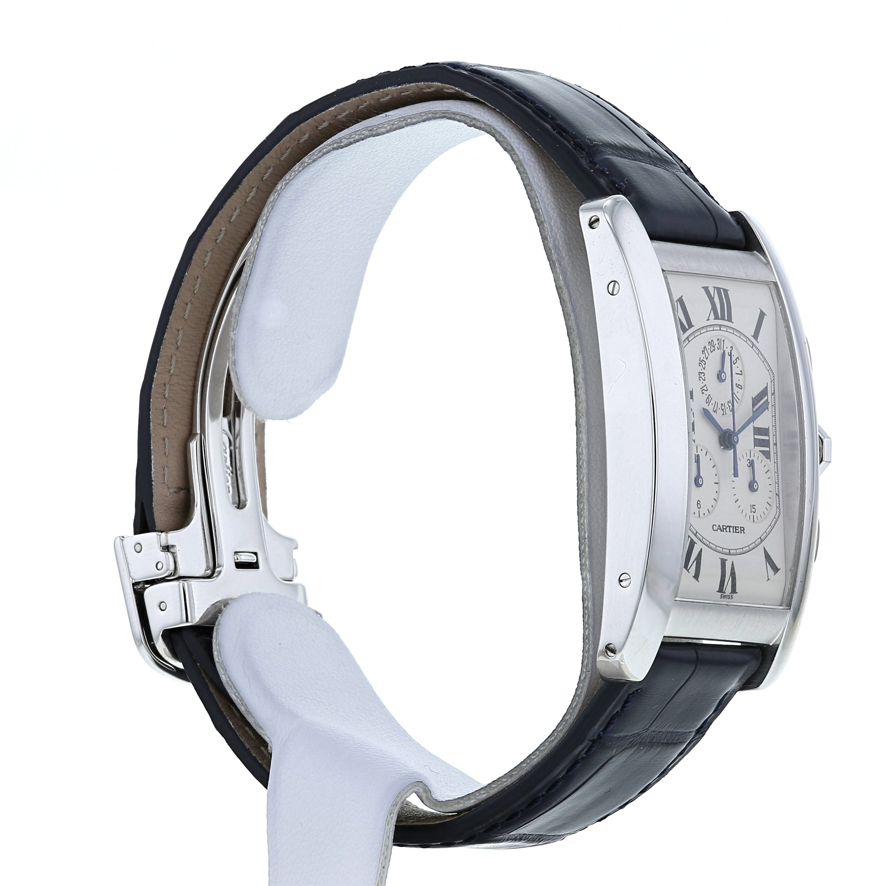 Cartier Tank Américaine watch in white gold Ref:  2312 Circa  2000 - Detail D1