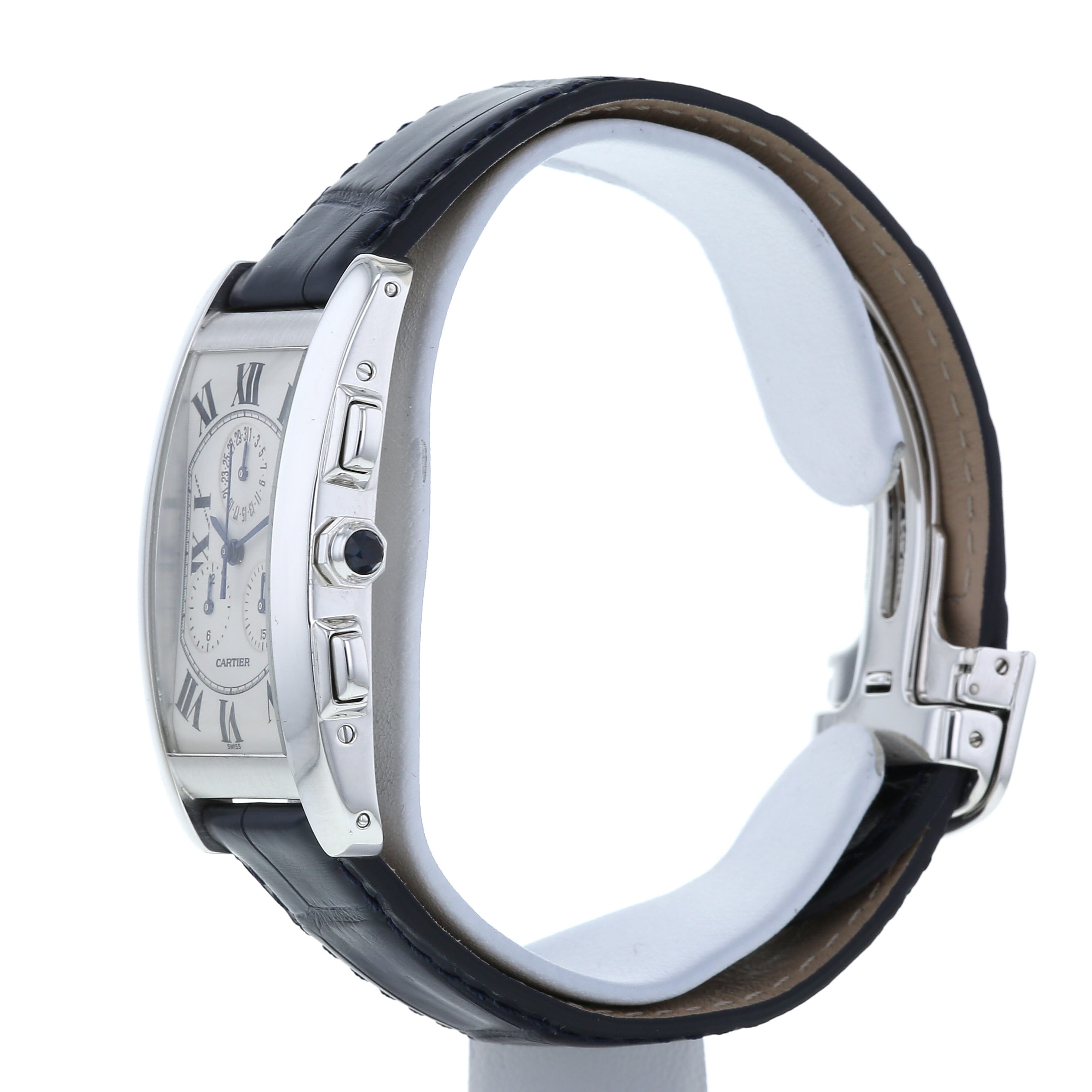 Cartier Tank Américaine watch in white gold Ref:  2312 Circa  2000 - Detail D3