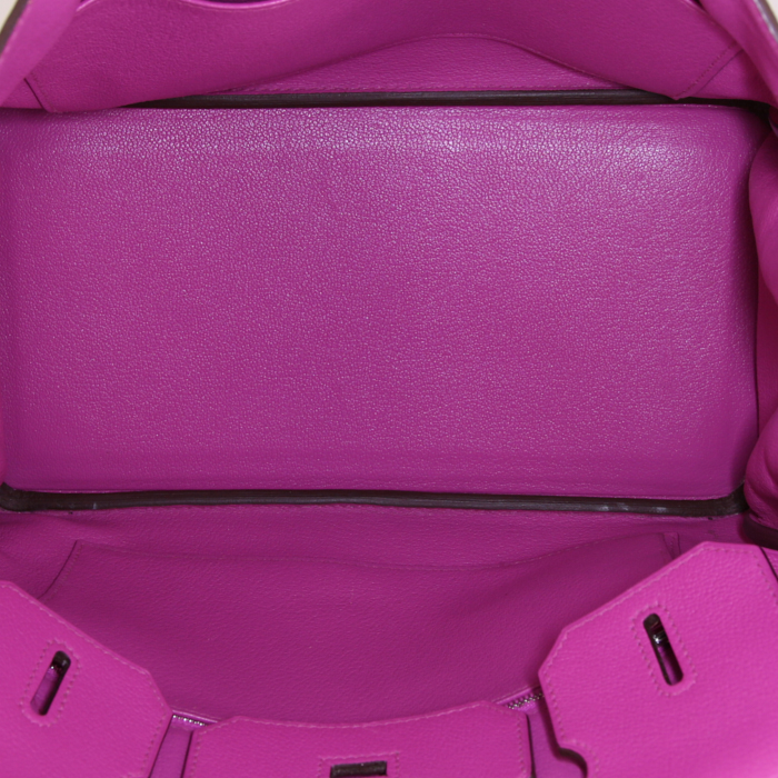 Hermes Birkin 30 cm handbag in pink Magnolia Evergrain leather - Detail D2