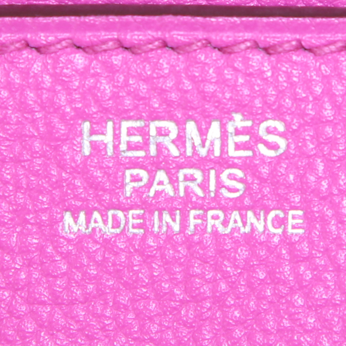 Bolso de mano Hermes Birkin 30 cm en cuero Evergrain rosa Magnolia - Detail D3