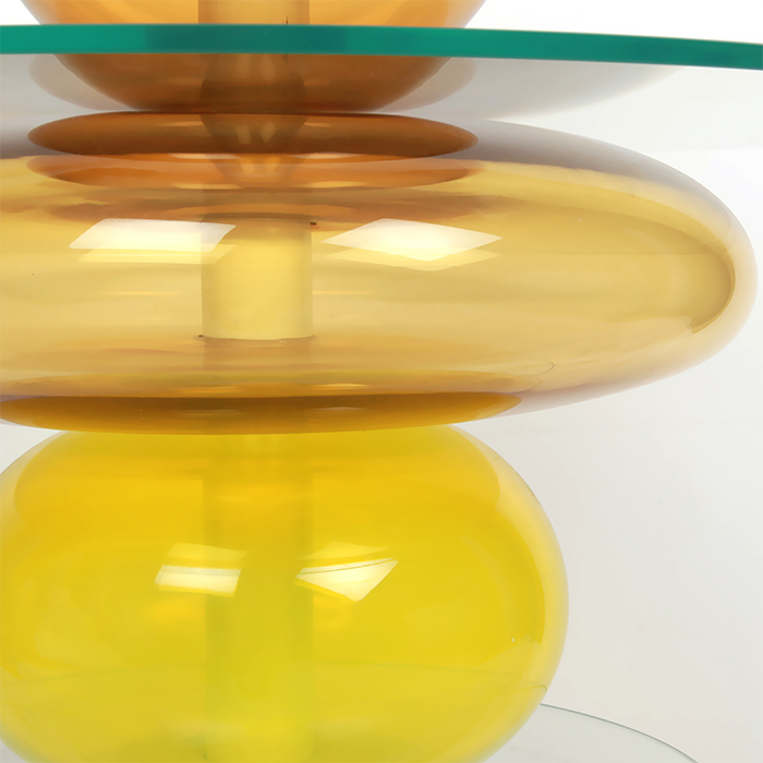 Ettore Sottsass, Importante suspension "Firenze", en verre transparent et teinté, édition Venini, signée et datée, de 1995 - Detail D1