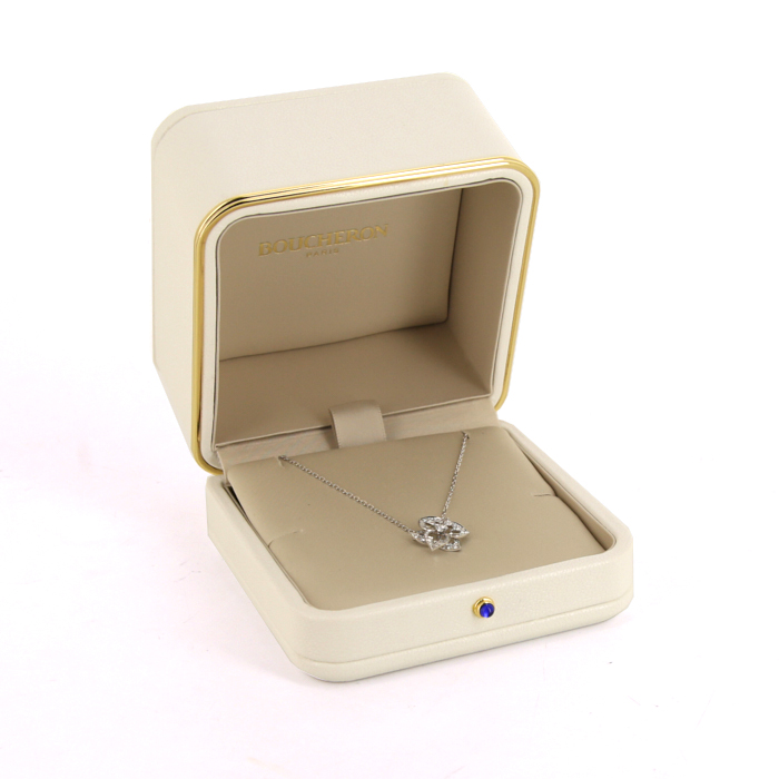 Boucheron Pensée de Diamants necklace in white gold and diamonds - Detail D2