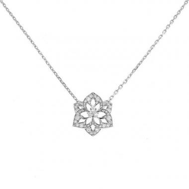 Collana Boucheron Pensée de Diamants in oro bianco e diamanti