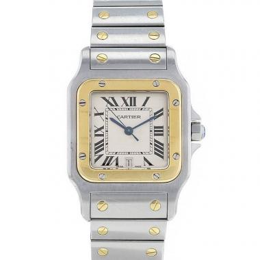 Orologio Cartier Santos in oro e acciaio Ref :  187901 Circa  1990