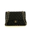 Bolso de mano Chanel Timeless jumbo en cuero granulado acolchado negro - 360 thumbnail