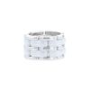 Flexible Chanel Ultra large model ring in white gold and ceramic - 00pp thumbnail