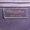 Bolso de mano Dior Lady Dior Edition Limitée modelo mediano en lona blanca y negra y cuero negro - Detail D4 thumbnail