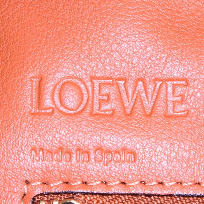 Borsa Loewe Amazona in pelle gold con motivo - Detail D4