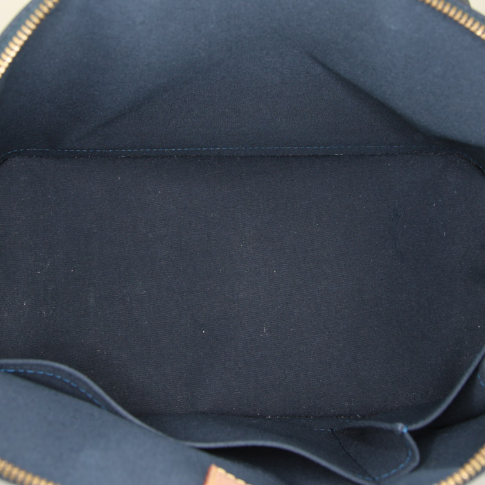 Louis Vuitton Alma small model handbag in dark blue patent leather - Detail D2