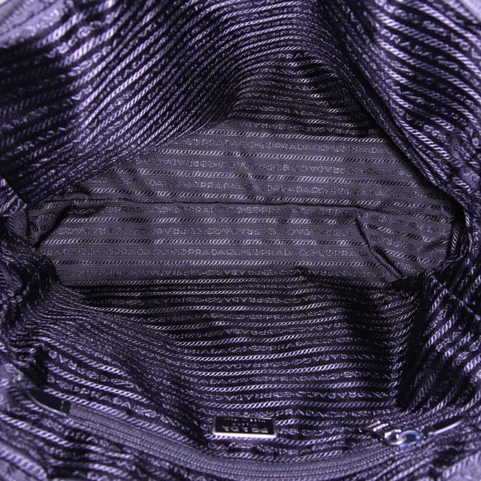 Porta-documentos Prada Nylon en lona negra - Detail D2