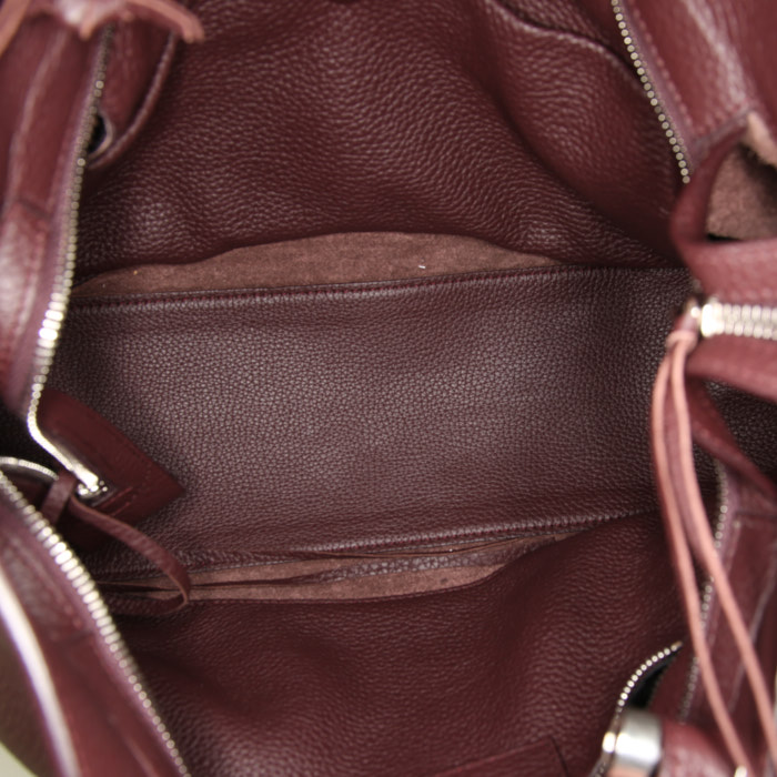 Sac à main Balenciaga Classic City en cuir bordeaux - Detail D3