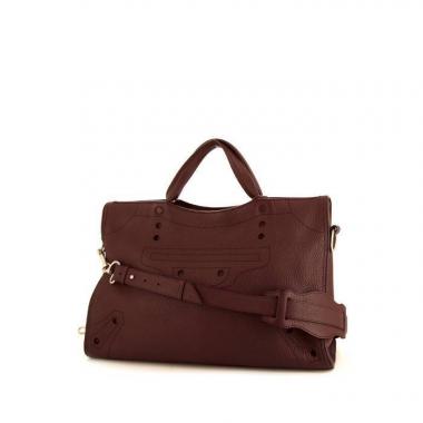 Sac à main Balenciaga Classic City en cuir bordeaux