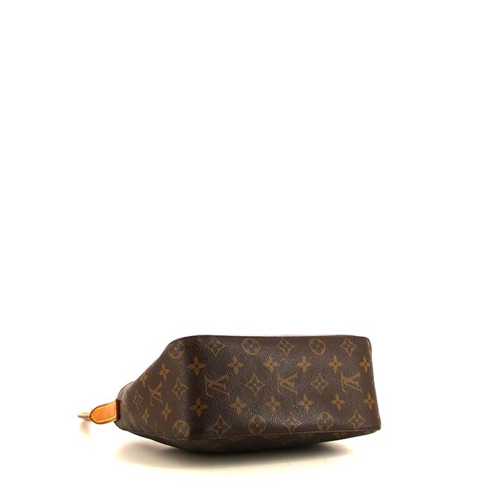 Louis Vuitton Looping handbag in brown monogram canvas and natural leather - Detail D4