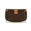 Bolso/bolsito Louis Vuitton  Multi-Pochette Accessoires en lona Monogram marrón y cuero natural - 360 thumbnail