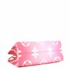 Louis Vuitton Onthego large model shopping bag in red and pink two tones monogram canvas - Detail D5 thumbnail