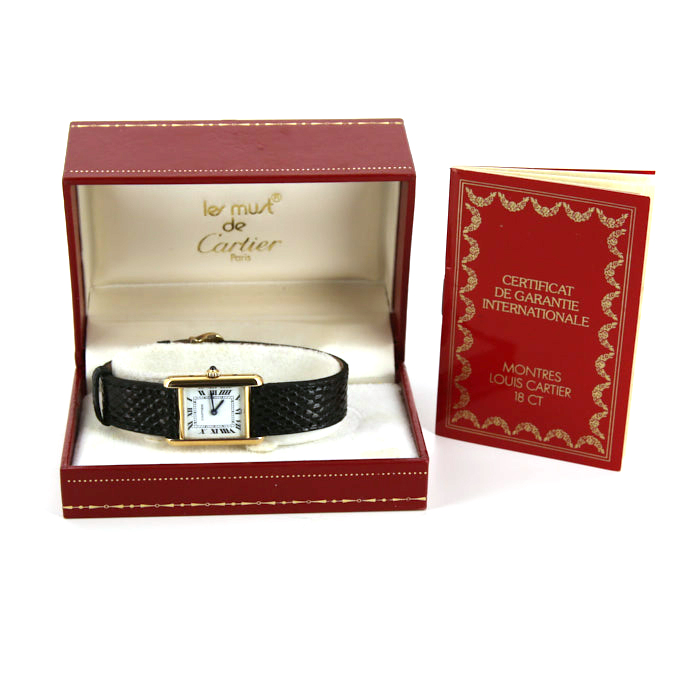 Montre Cartier Tank Louis Cartier en or jaune Ref :  6600 Vers  1985