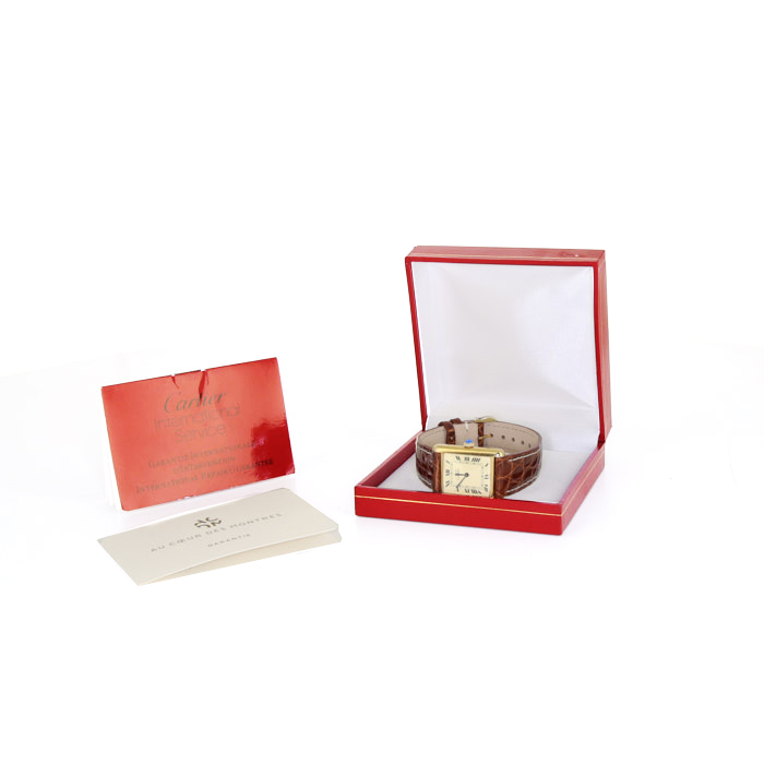 Montre Cartier Tank Must en vermeil Vers  1997 - Detail D2