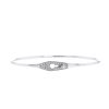 Rigid Dinh Van Serrure size XXL bracelet in white gold and diamonds - 00pp thumbnail
