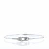 Rigid Dinh Van Serrure size XXL bracelet in white gold and diamonds - 360 thumbnail