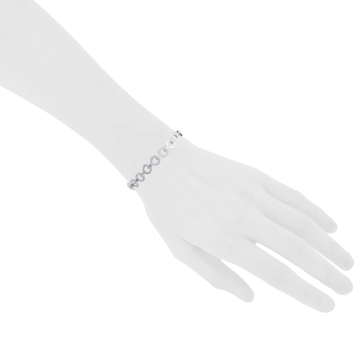 Bracelet Chanel Coco en or blanc - Detail D1