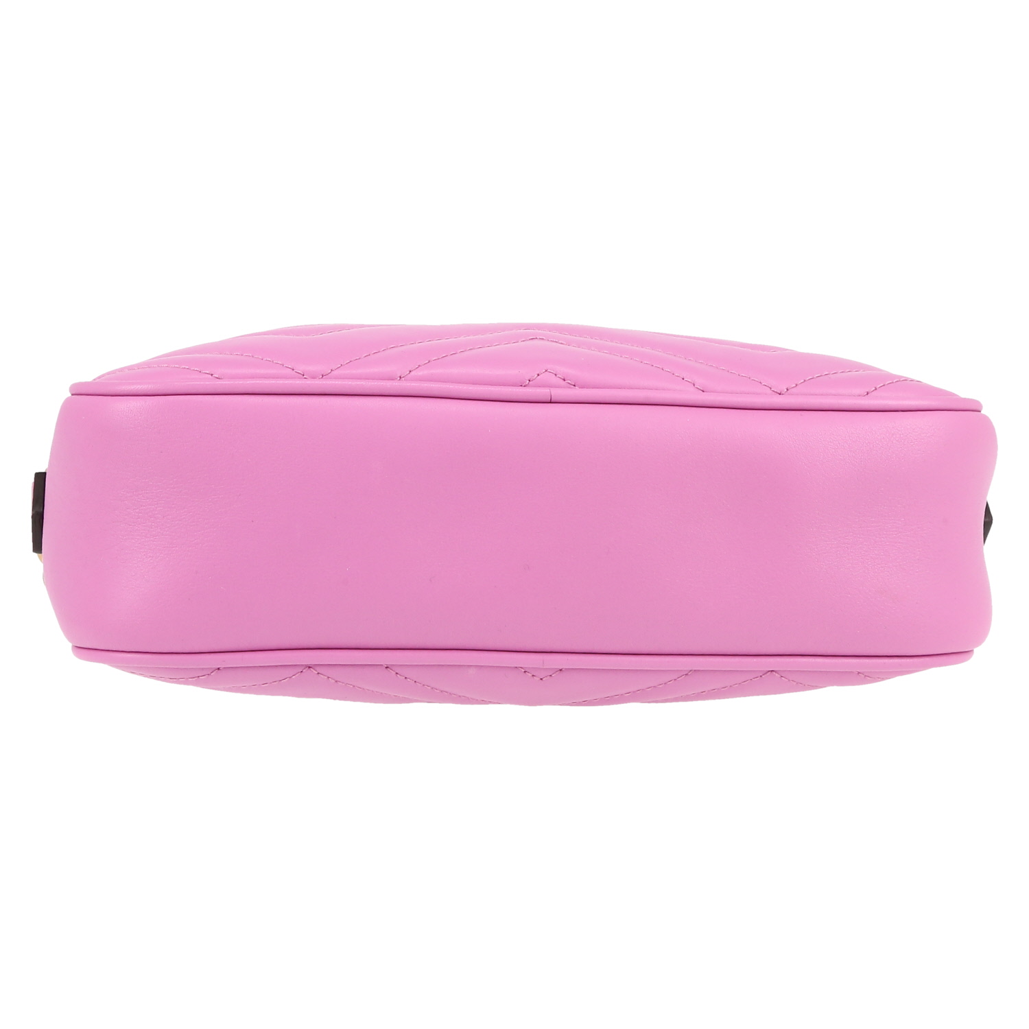 Sac bandoulière Gucci  GG Marmont Camera en cuir matelassé rose - Detail D1