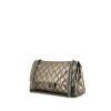Borsa a tracolla Chanel 2.55 in pelle trapuntata grigio metallizzato - 00pp thumbnail