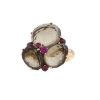 Pomellato Bahia large model ring in pink gold,  smoked quartz and ruby - 00pp thumbnail