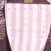 Louis Vuitton Editions Limitées pouch in damier canvas and beige leather - Detail D3 thumbnail