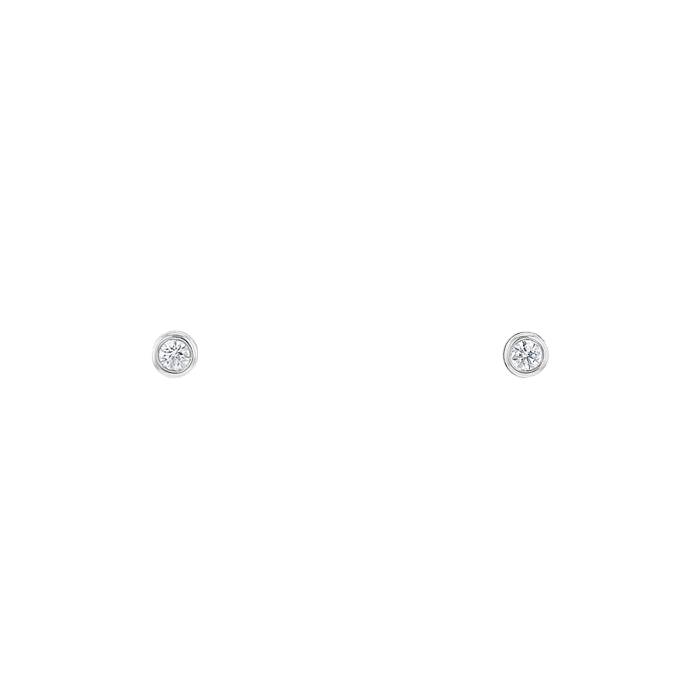 Paire de puces d'oreilles Tiffany 
Co Diamonds By The Yard en platine et diamants