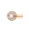 Modern ring in pink gold and diamonds - 00pp thumbnail
