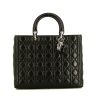 Borsa Dior Lady Dior in pelle cannage nera - 360 thumbnail