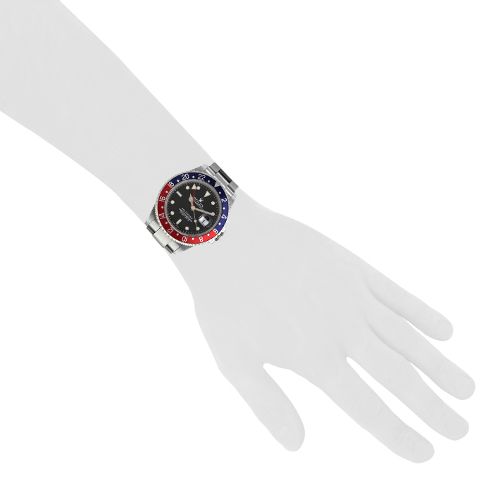 Orologio Rolex GMT-Master II in acciaio Ref :  16710 Circa  2000 - Detail D1