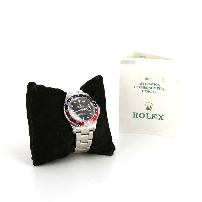 Montre Rolex GMT-Master II en acier Ref :  16710 Vers  2000 - Detail D2