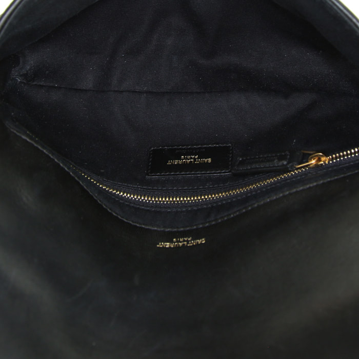 Saint Laurent Jamie handbag in black quilted leather - Detail D2