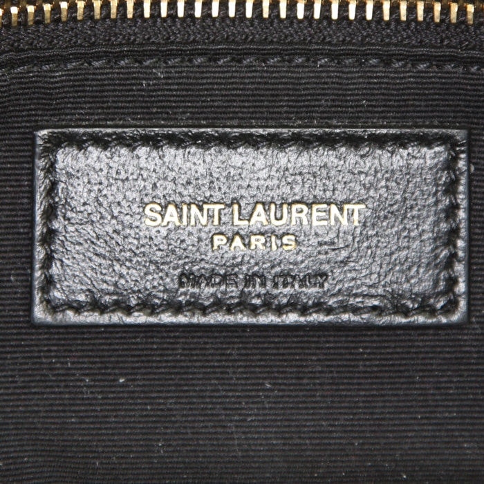 Saint Laurent Jamie handbag in black quilted leather - Detail D3