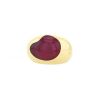 Pomellato boule ring in yellow gold and rubellite - 00pp thumbnail