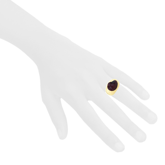 Anello a sfera Pomellato in oro giallo e rubellite - Detail D1