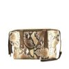 Chloé Dalston handbag in beige and taupe python and taupe leather - 360 thumbnail