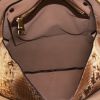 Chloé Dalston handbag in beige and taupe python and taupe leather - Detail D2 thumbnail