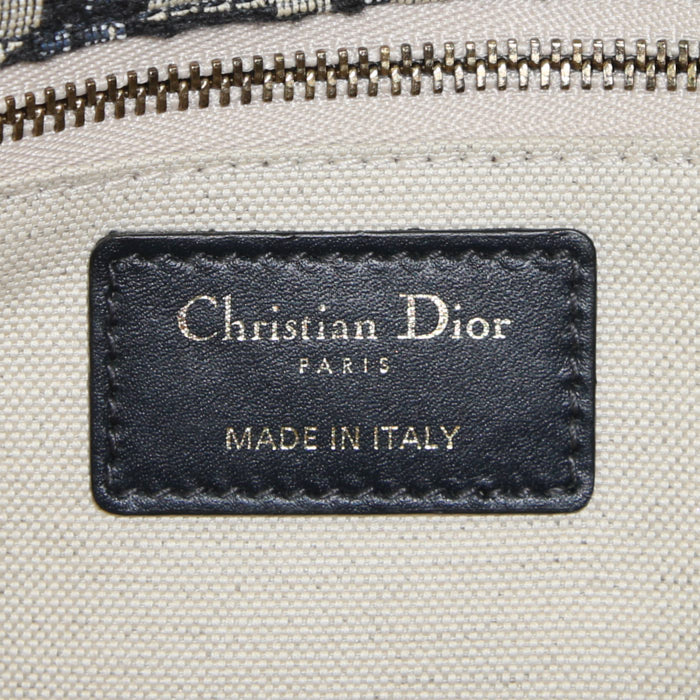 Borsa a tracolla Dior Dioraddict in tessuto a monogramma Oblique blu e pelle blu - Detail D3