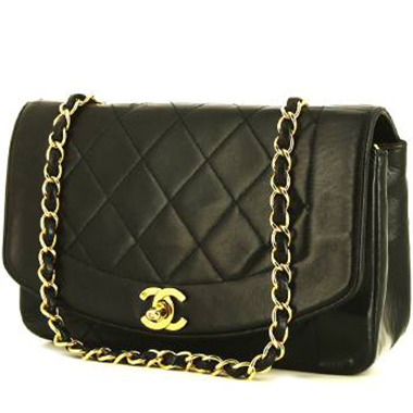 baroque-buckle faux-leather crossbody bag, Second Hand Chanel Diana Bags