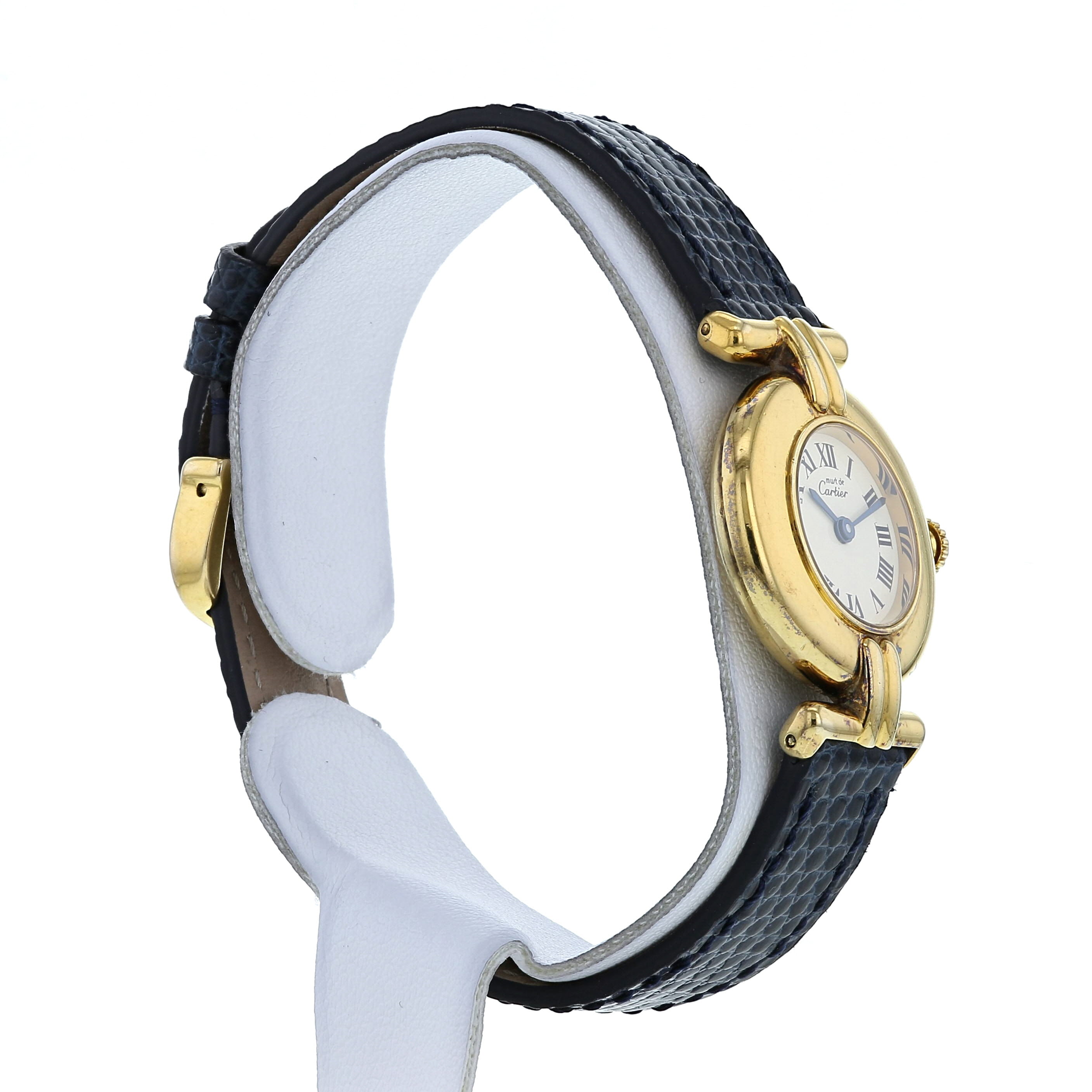 Montre Cartier Must Colisée en plaqué or Ref :  590002 Vers  1990 - Detail D1