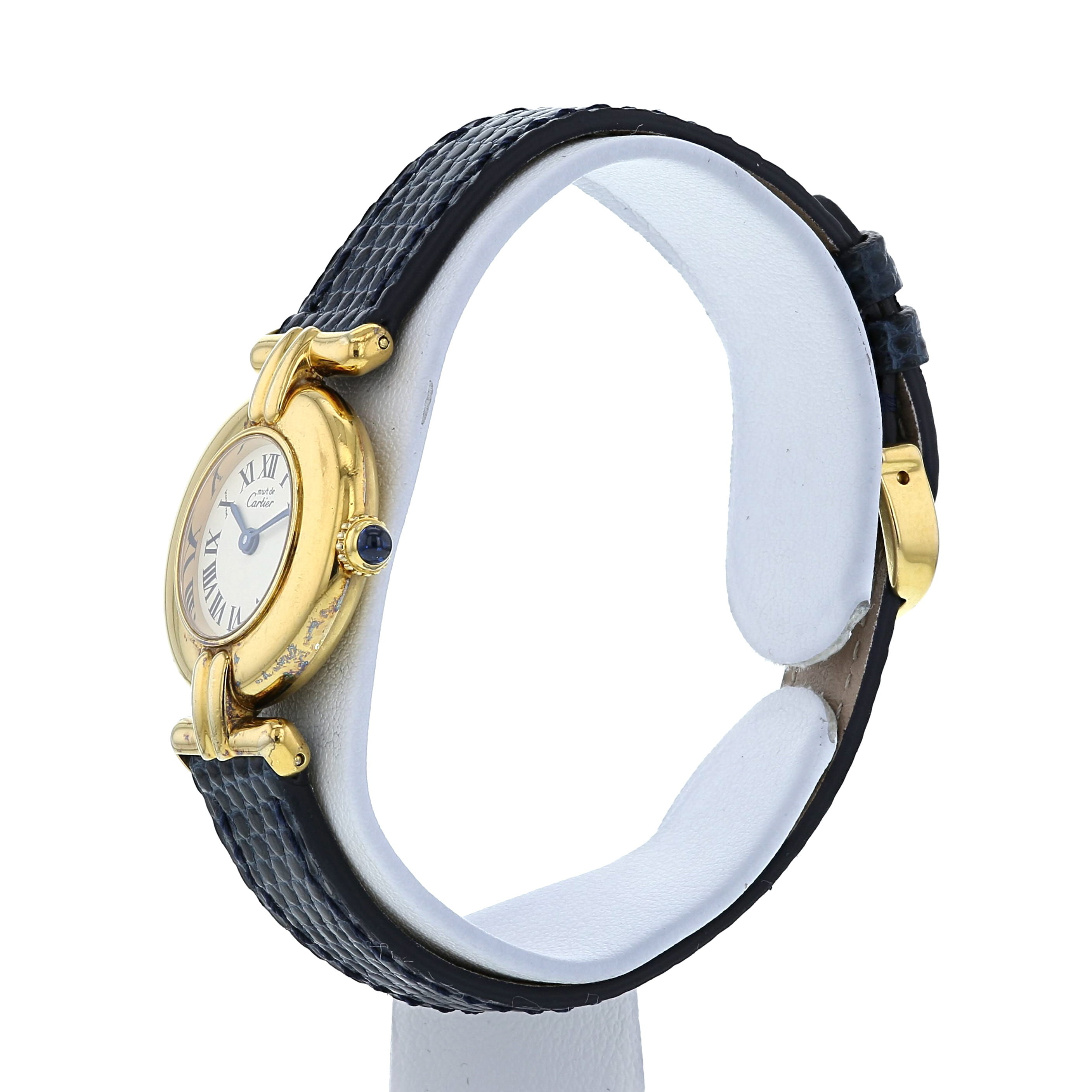 Montre Cartier Must Colisée en plaqué or Ref :  590002 Vers  1990 - Detail D3