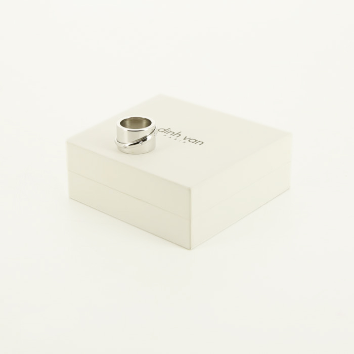 Bague Dinh Van Ariane grand modèle en or blanc et diamants - Detail D2