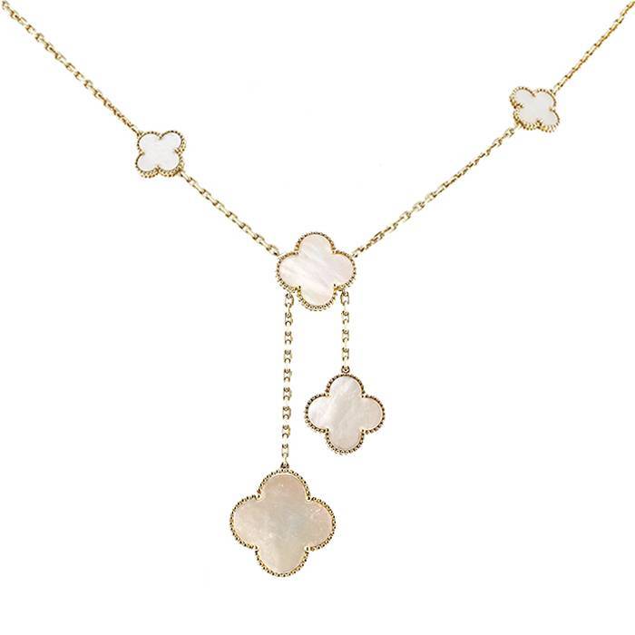 Van Cleef and Arpels Vintage Alhambra 10 Motifs Guilloche Necklace- VC –  LeidiDonna Luxe
